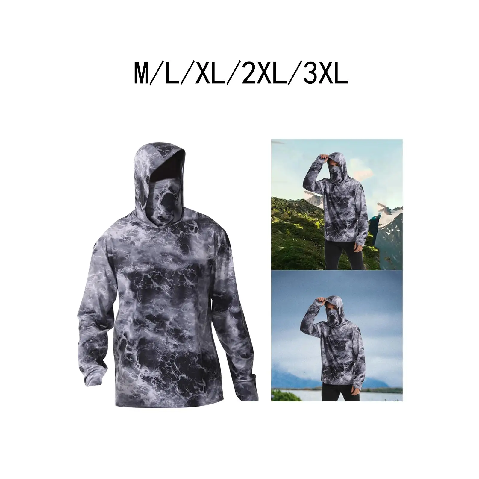

Men's Sun Protection Hoodie Shirt Clothes for Outdoor Sports Riding Hiking