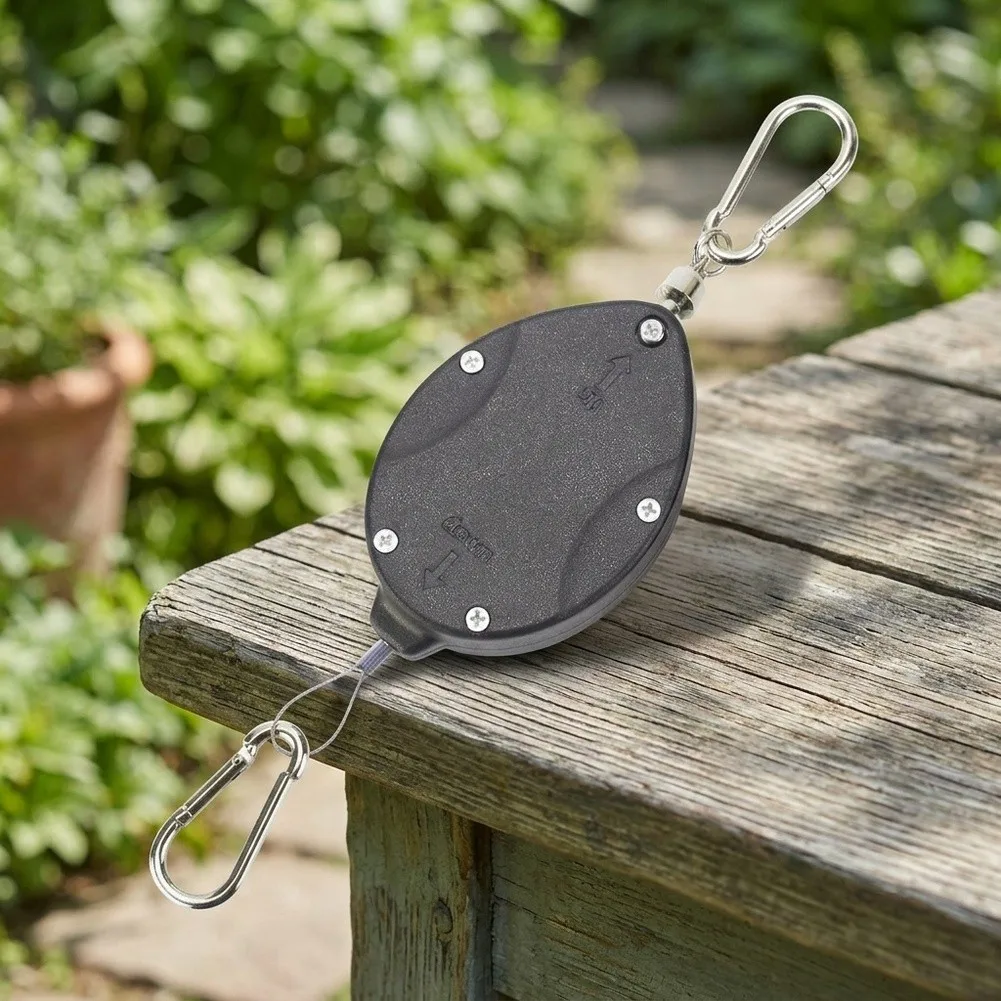 3pcs Stainless Steel Retractable Hook 160cm Rotating Telescopic Plant Hanger For Garden Flower Pot Hanging Decor Duty