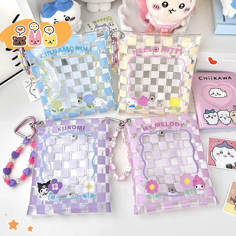 Sanrio Mymelody Kuromi Cinnamoroll Plush Dolls Storage Pouch Pvc Transparent Mystery Box Cartoon Doll Outdoor Display Bag