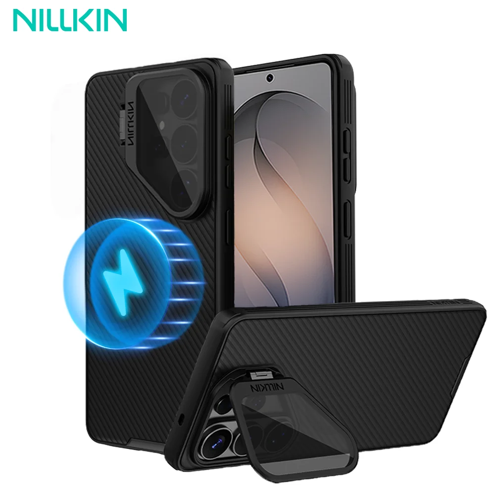 

For Samsung Galaxy S26 Ultra/S26+ MagSafe Case NILLKIN CamShield Prop Magnetic Shockproof Lens Holder Back Cover For Samsung S26
