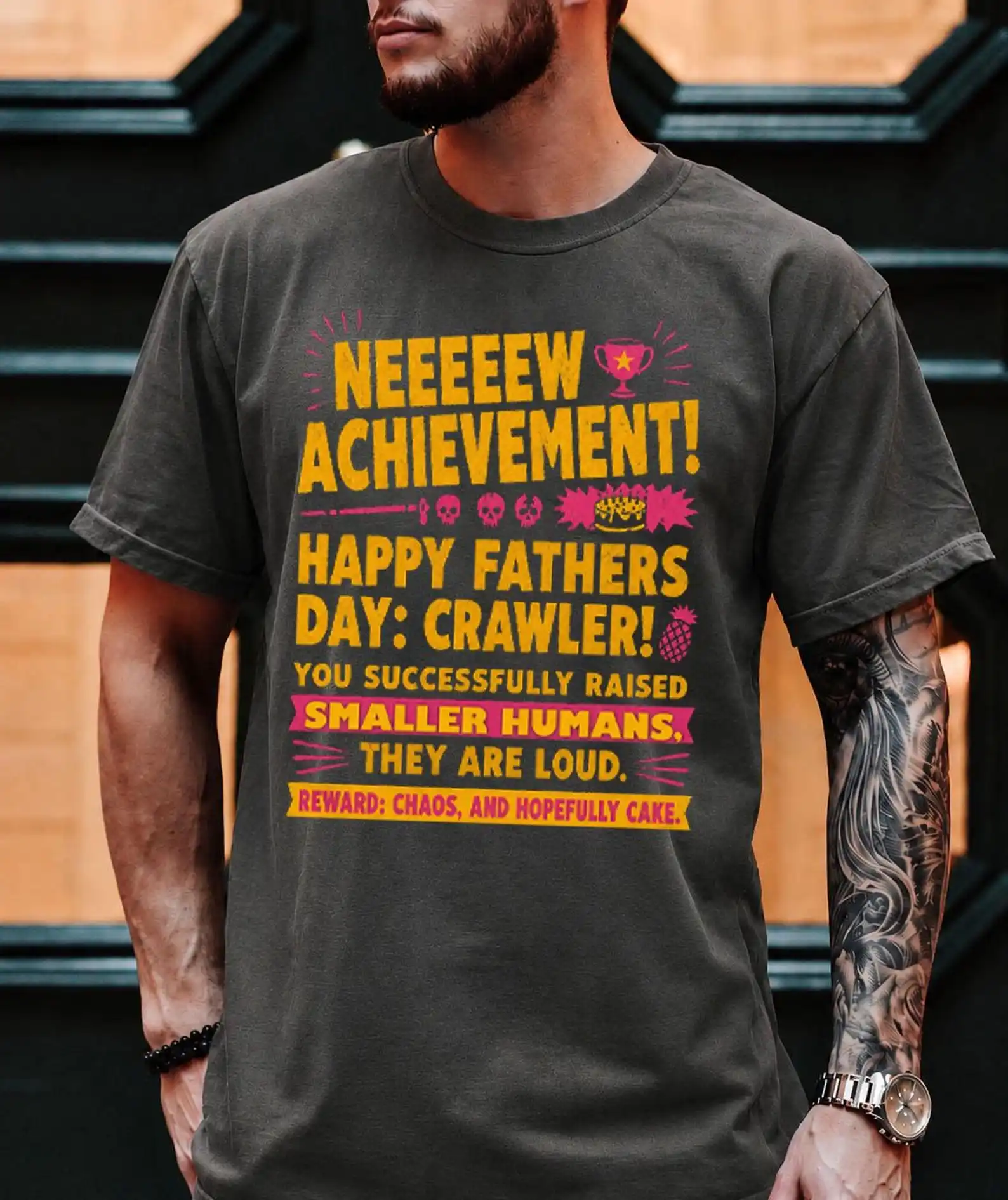 Dungeon Crawler Carl Fathers Day Unisex T-Shirt, Dad Achievement Shirt, DCC Fan Shirts, Funny LitRPG Dad Gift, Booktok Tee