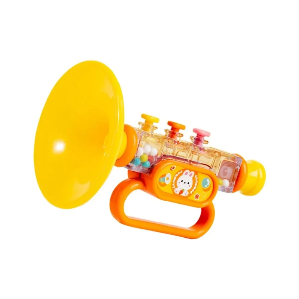 การเรียนรู้ MINI เป่าทรัมเป็ตการ์ตูนกระต่าย Speech Enhancement Horn ของเล่นแขวนเชือกเปลี่ยนเสียงนกหวีดของขวัญ