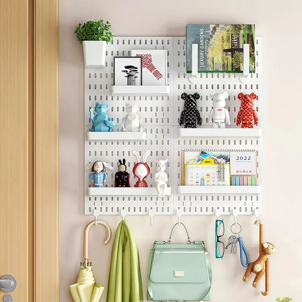 No Drill Pegboard Wall Organizer – 1/3/6 Stück DIY Zubehör Aufbewahrungsregal