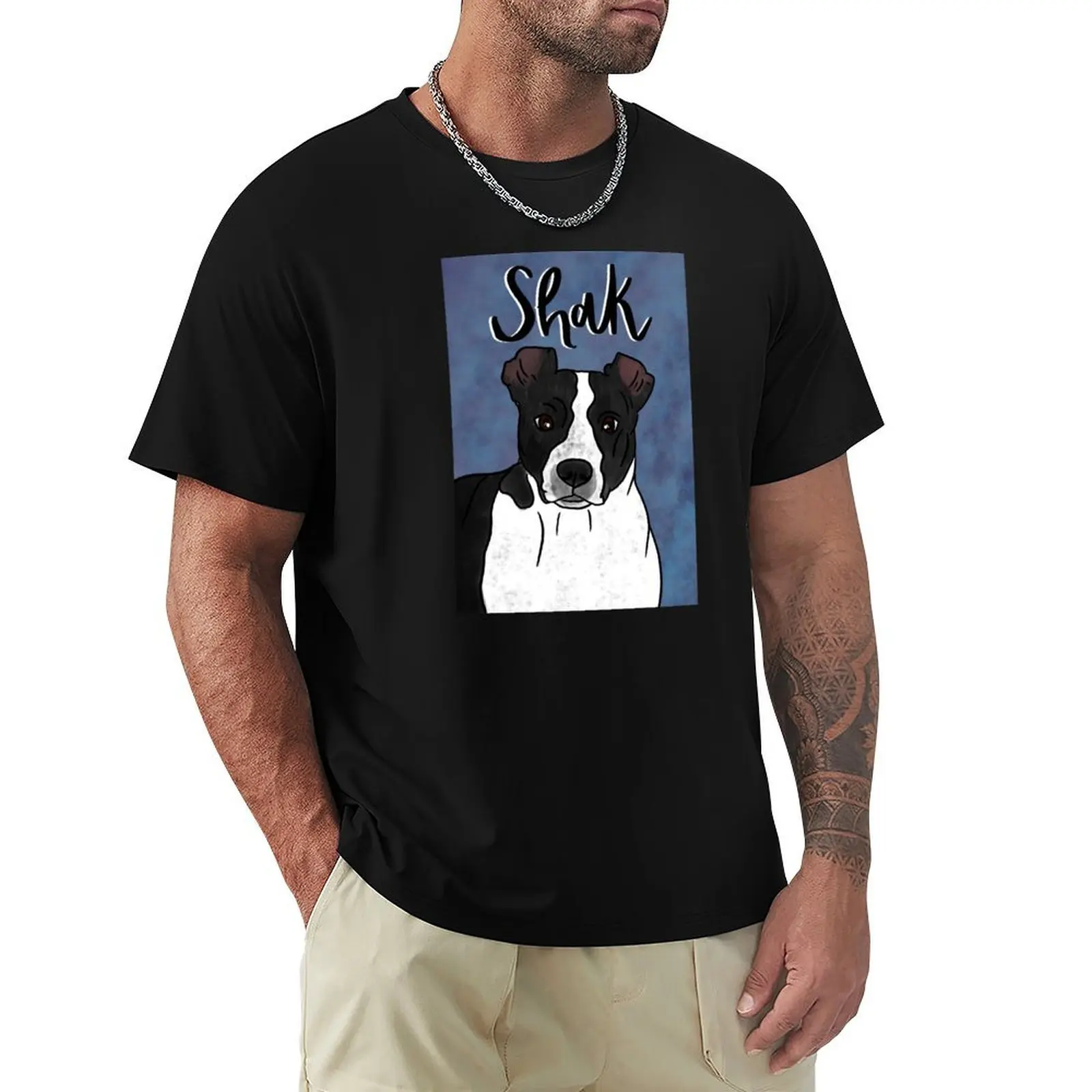 

Shak T-Shirt anime stuff clothes plain black t-shirts for men