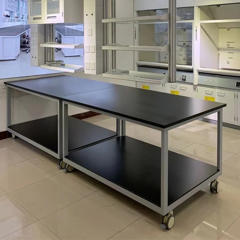 High Quality Simple Steel Frame Lab Bench With Acid And Alkali Resistant Modern Design For Schools Hospitals