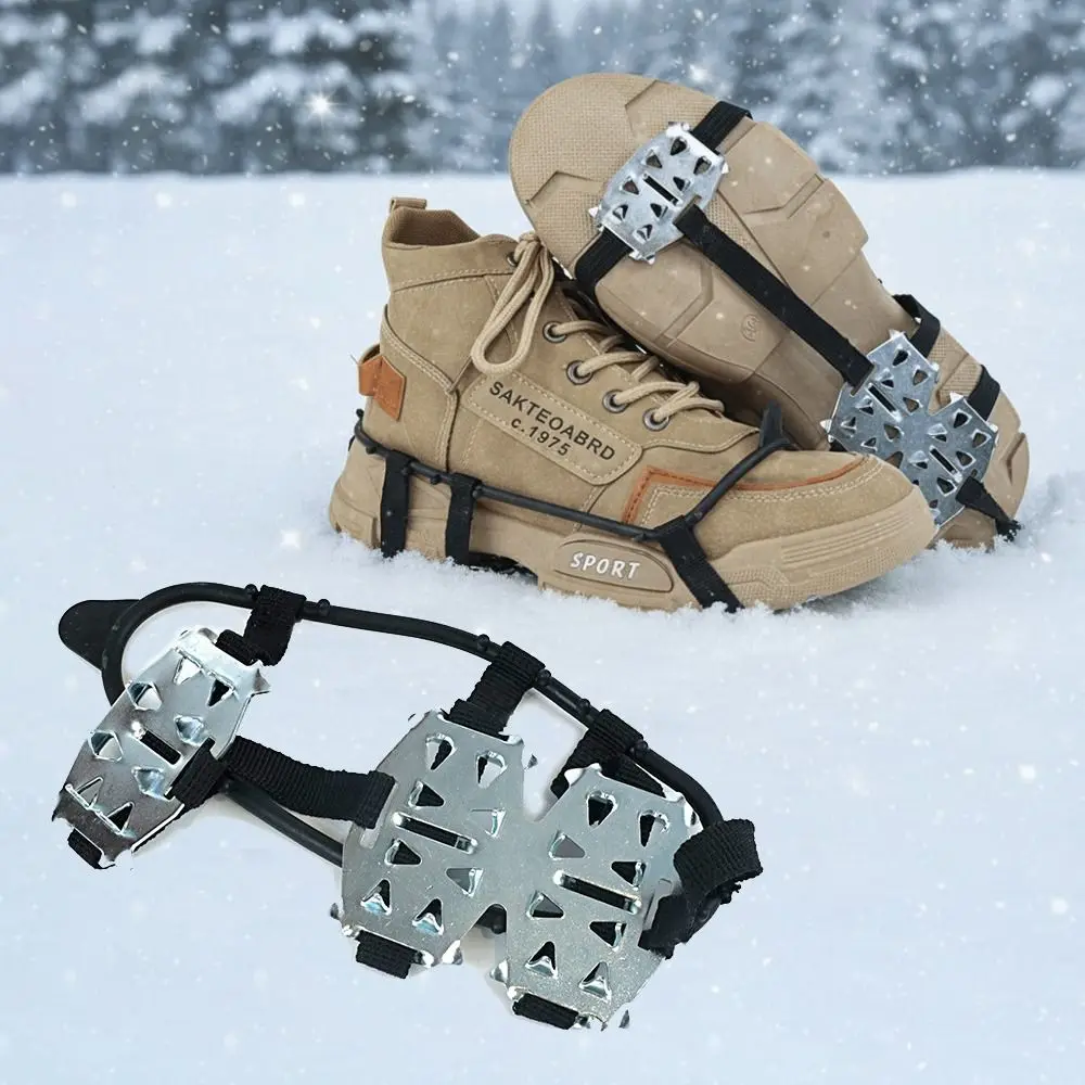 

1Pair New Anti-Slip 24 Teeth Ice Claw Spike Shoe Covers Snow Shoes Crampons Universal Climbing Crampon Winter Outdoor For Shoes