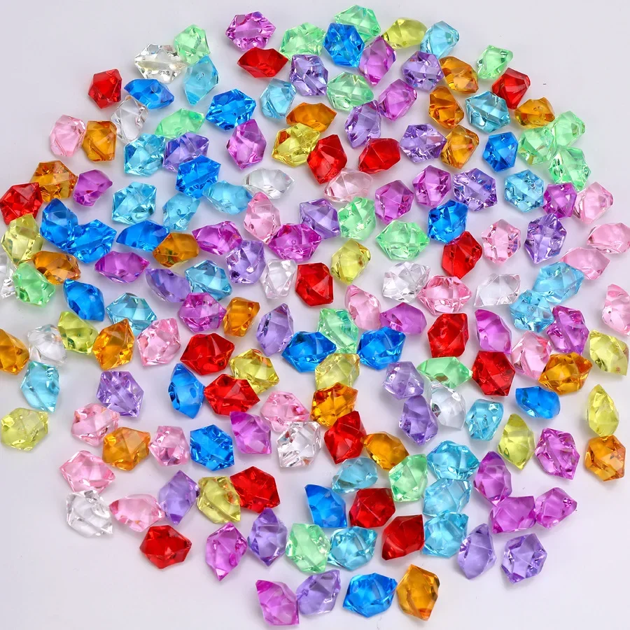 30pcs Crystal Gems Diamond Jewels Treasure Chest Pirate Filler Props Party Confetti Kids DIY Toys Jewels Birthday Christmas Gift