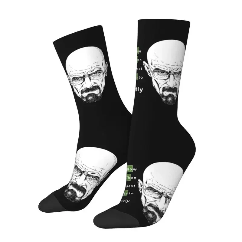 Funny Print Who I Am Tread Lightly Walter White Socks Stretchy Summer Autumn Winter Heisenberg Crew Socks