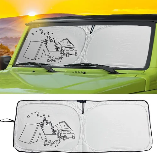 Parasol para ventana delantera de coche, protección de terileno, Protector solar, parabrisas, cubierta de visera para Suzuki Jimny JB64, JB74, JB64W, JB74W