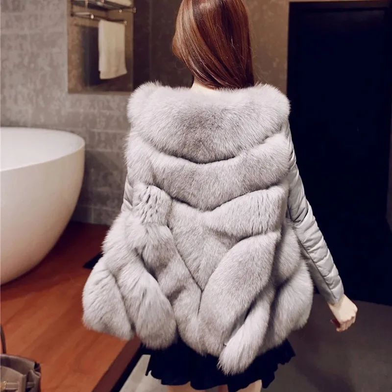 Europäischen und Amerikanischen Winter frauen Pelz Fuchs Pelz Koreanische Jacke Mantel Mantel Pelz Alle-in-one Faux pelz Weste