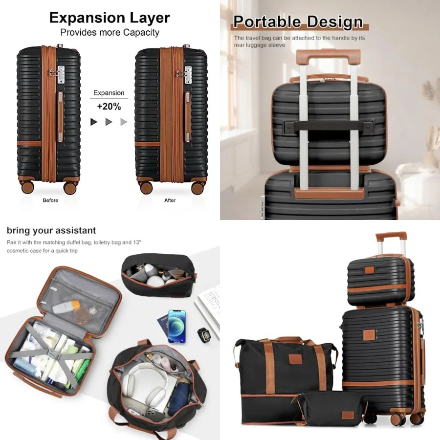 

Carry On Luggage 20 Inch Expandable Suitcase with Spinner Wheel, Hard Shell Luggage with TSA Lock