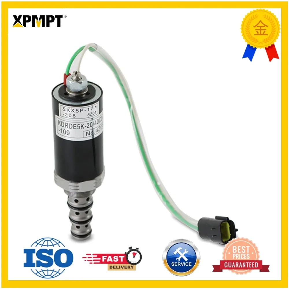 Hydraulic Pump Solenoid Valve For Hyundai R215-7 Excavator KDRDE5K2040C07109 Excavator Replacement Part