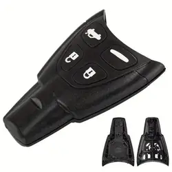 Carcasa de llave remota de coche para Saab 9-3 93 2003-2007, funda Fob sin llave de repuesto para tarjeta inteligente con hoja sin cortar de 4 botones