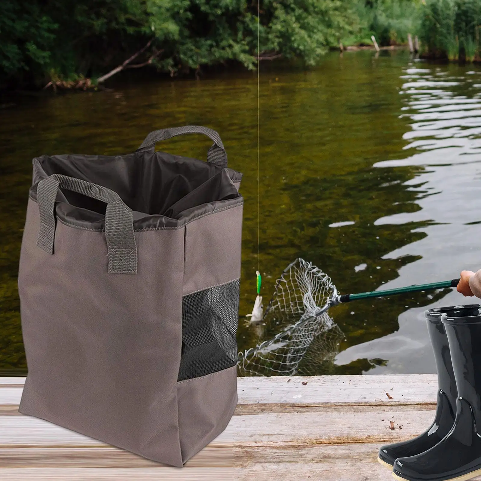 

Rainboot Storage Bag Drawstring Bags Sturdy Large Capacity Oxford Cloth Practical for Riding Outdoor Camping Fishing Hiking