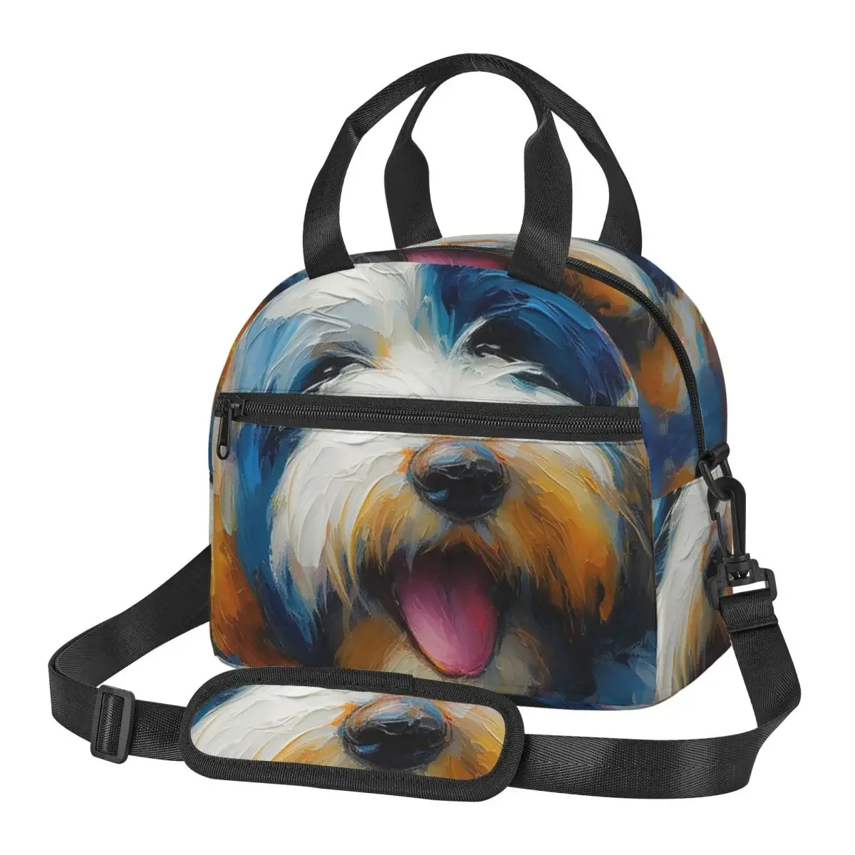 The Watchful Old English Sheepdog Lunch Bags Bento Box Lunch Tote Resuable Picnic Bags Cooler Thermal Bag for Woman Girl Work