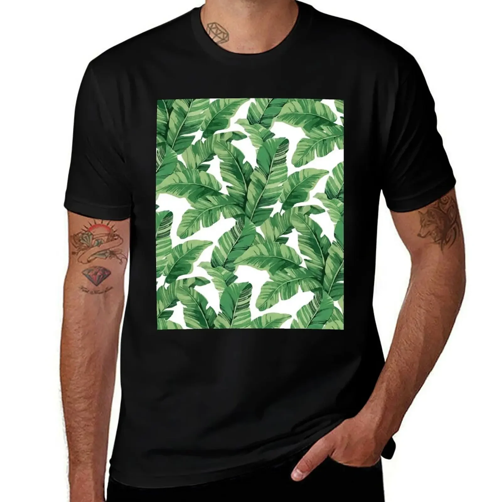 Tropical banana leaves III T-Shirt croswit shirt man man clothes for a boy heavyweight t shirts for men