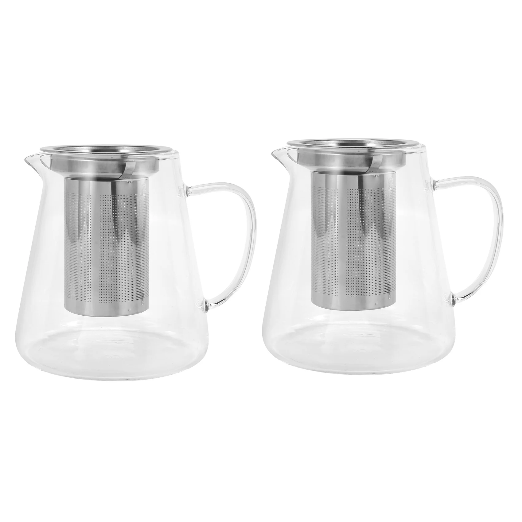 A74E-2X Glass Teapot With Stainless Steel Removable Infuser For Loose Leaf Tea, Bonus Tea Kettle & Infuser Coaster, 950Ml