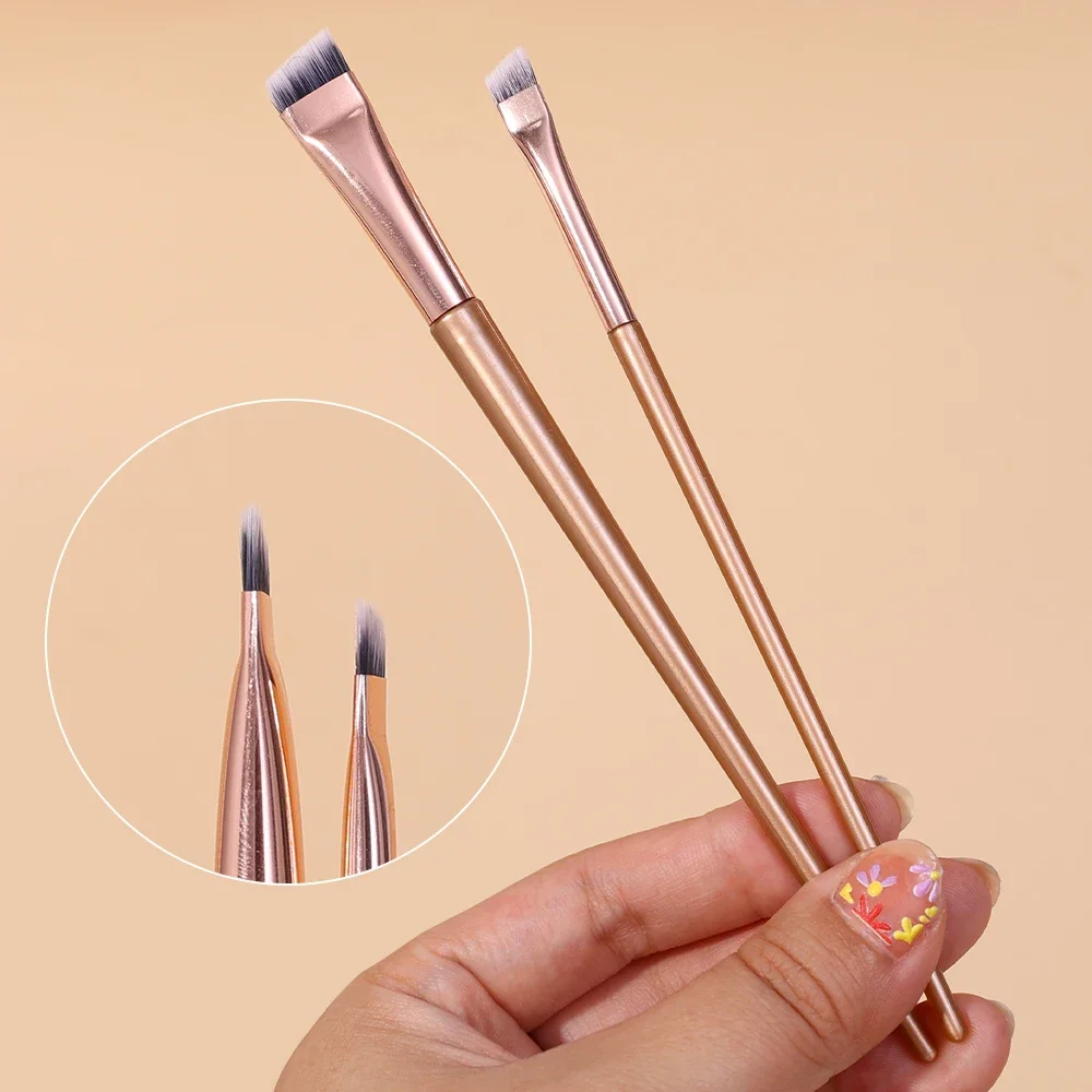 1PCS Blade Makeup Brushes Angled Thin Eyebrow Brush Flat Fine Eyeliner Brush Professional Liner Brow Women Beauty Make Up Tools