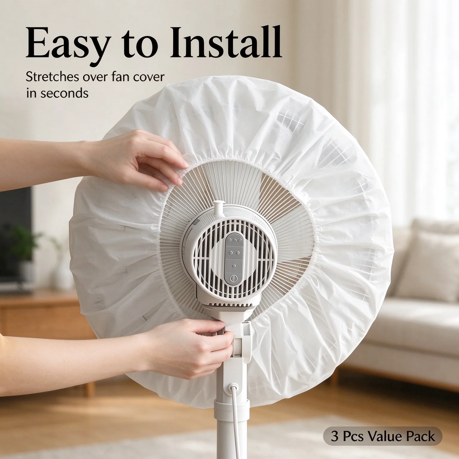 One Set 3 Electric Fan Dust Cover • Durable Protective Cover • Suitable for All Fans • Easy-to-Clean Design for All Seasons • Su