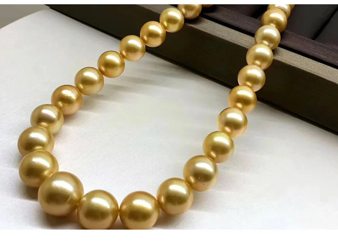 

Natural Pearl Necklace Jewelry 10-11mm Luster Sea Round Pearl for Mother Birthday Pendants Best Gift Sterling Silver 925