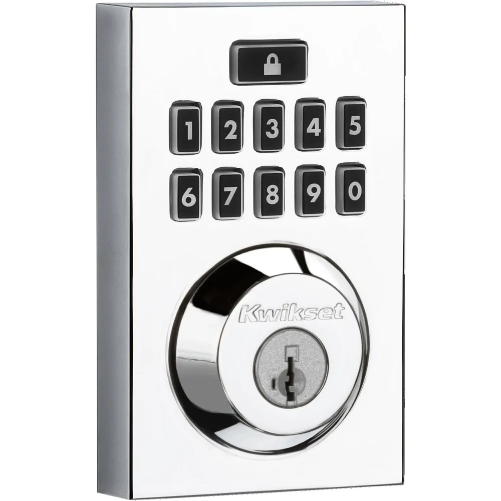 

914 Contemporary Keypad SmartCode Electronic Deadbolt Smart Lock featuring SmartKey Security and ZigBee 3.0 Technology in Polis