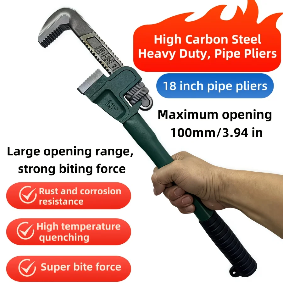 

18-дюймовые усиленные трубные клещи. Многофункциональные усиленные трубные клещи, гаечные ключи, быстросъемные сантехнические клещи, инструменты для труб.