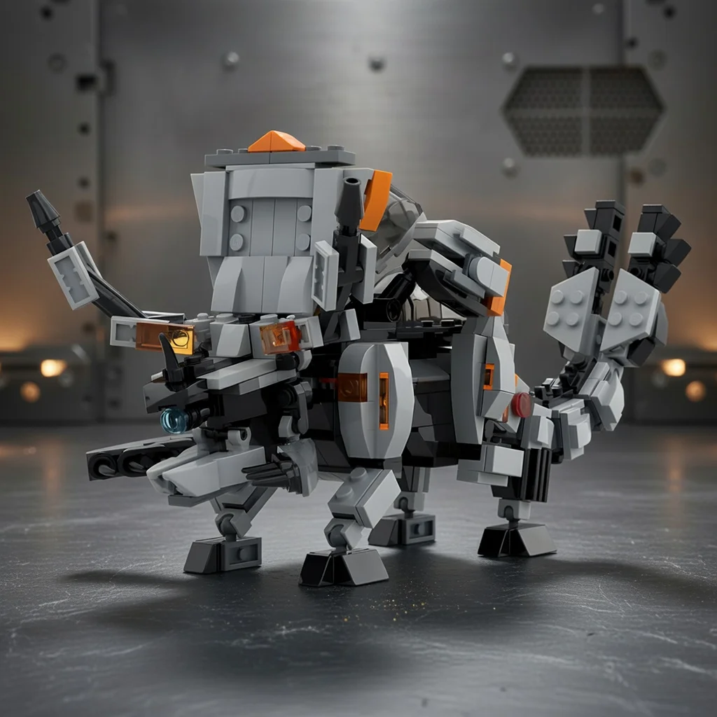 

MOC Mechanical Grimhorn Beast Building Blocks Robot Dinosaur Bricks Model DIY Assembly Adult Collection Hobby Gift