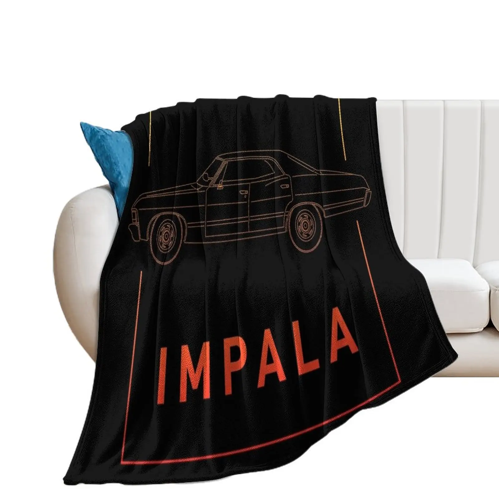 

Supernatural 1967 Chevy Impala Throw Blanket Single manga Flannel For Sofa Thin Blankets
