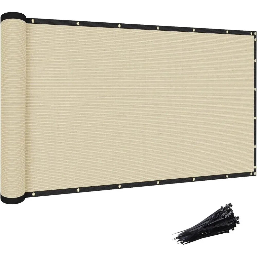 

Сверхмощная сетка для защиты конфиденциальности на 90% для помещений на открытом воздухе, бежевая