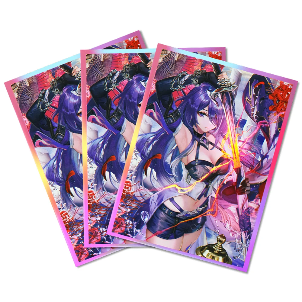 67x92 مللي متر 60 قطعة أنيمي حافظة بطاقات مجلس أرواق لعب حامي بطاقة درع غطاء بطاقة مزدوجة ل PTCG/MGT/PKM WS بطاقات التداول #5