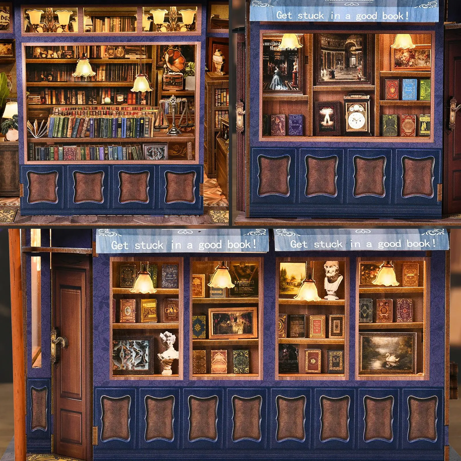 The Notting Hill – Miniature de librairie à monter soi-même, modèle de support de livre de Puzzle 3D, jouet cadeau créatif de Micro scène assemblé à la main