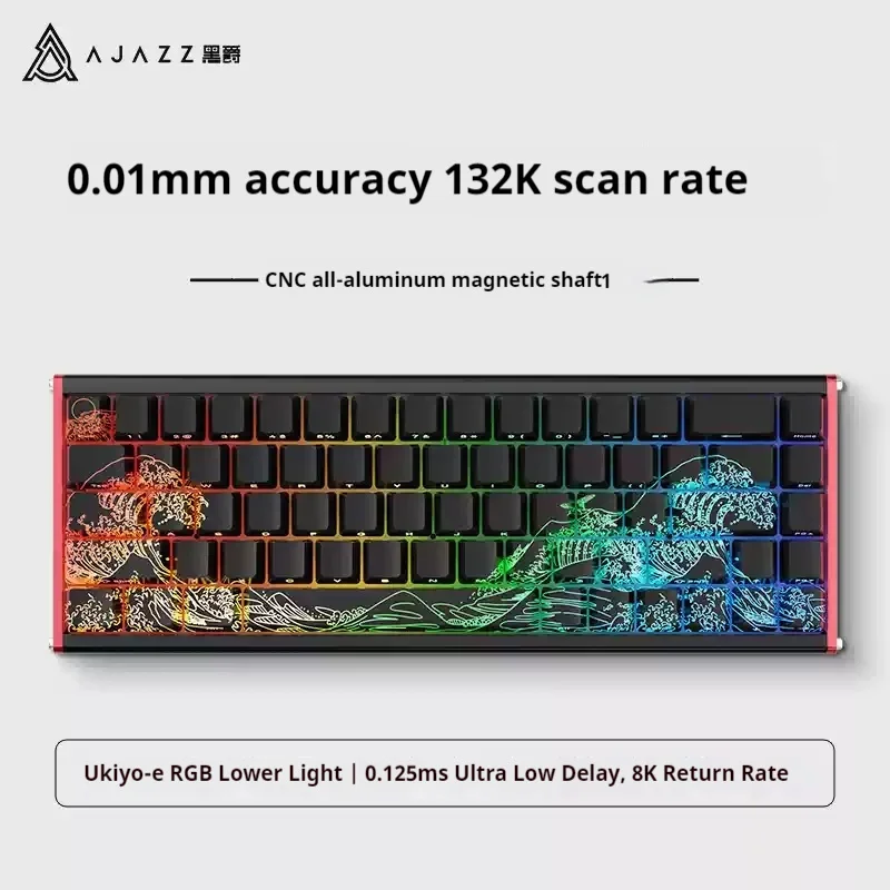 

Ajazz Alux68 Механическая клавиатура с магнитной осью, полностью алюминиевая контурная линия с ЧПУ, проводная игровая киберспортивная индивидуальная клавиатура с возможностью горячей замены