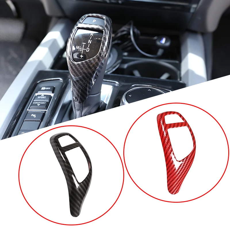 

LHDFor BMW F20 F30 F31 F34 X5 F15 X6 F16 X3 F25 X4 F26 F10 Carbon Fiber ABS Car Gear Shift Panel Frame Gear Knob Cover Head Trim