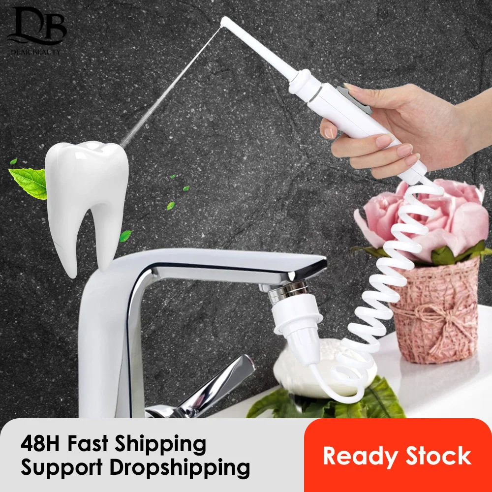 Dental Water Flosser Faucet Oral Irrigator Floss Dental Irrigator Portable Dental Water Jet Teeth Cleaning Mouth Washing Machine