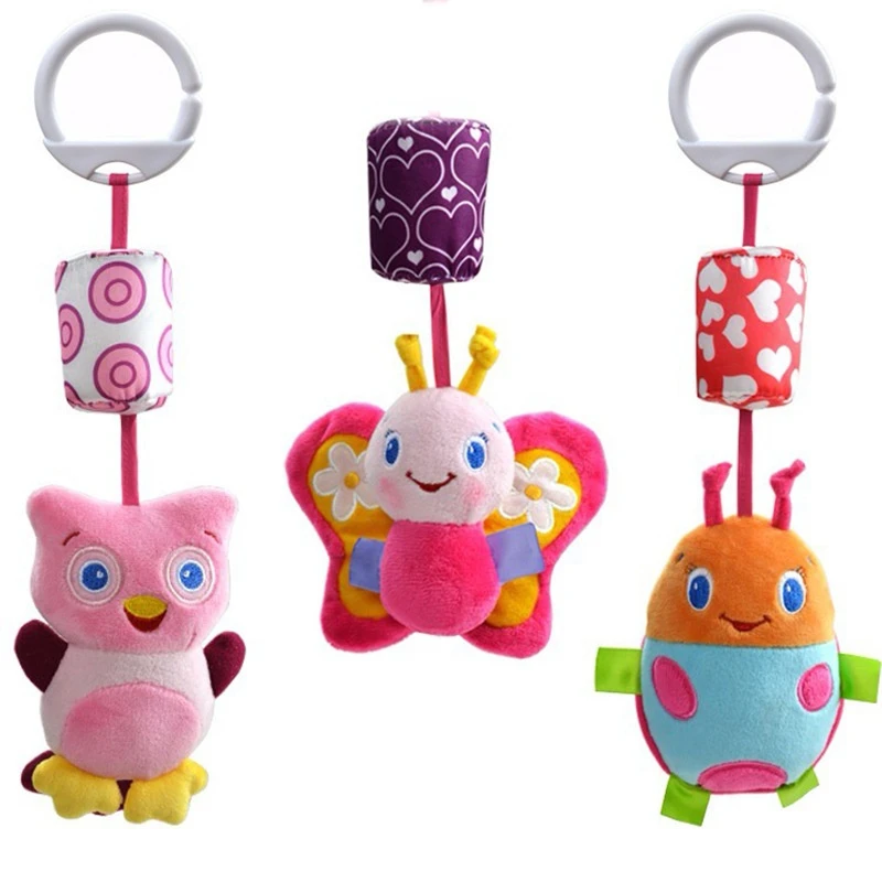 Rattle Toys for Baby Cute Rabbit Bee Stroller Toy Rattles Mobile Baby Bed Stroller 0-12 Months Infant Bed Hanging Toy погремушки