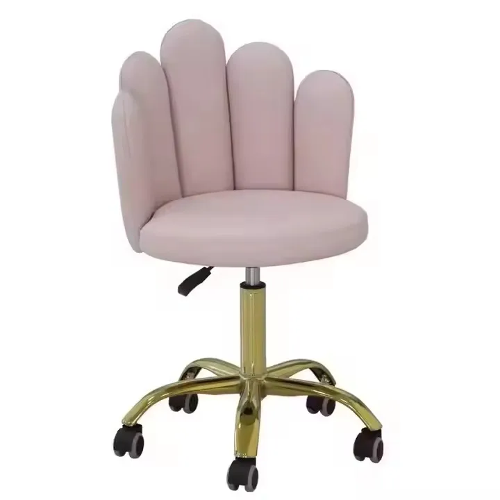 Metal Beauty Salon Furniture with Massage Feature Fabric Technician Stool Chair for Hair Salon