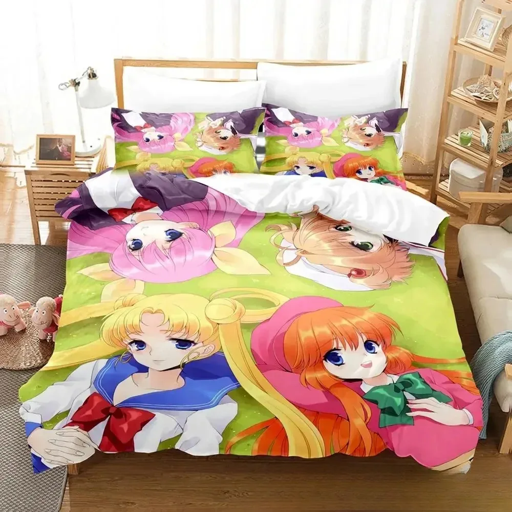 Anime Wedding Peach Bedding Set,Duvet Cover Comforter Bed Set Quilt Cover Pillowcase,King Queen Twin Size Boys Girls Adultse