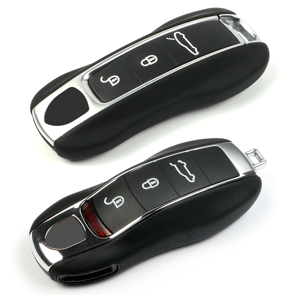 

Leather Car Key Case For Porsche For Cayman Cayenne Panamera Macan Boxster 911 9ya 971 Shell Protection Remote Car Key Cover