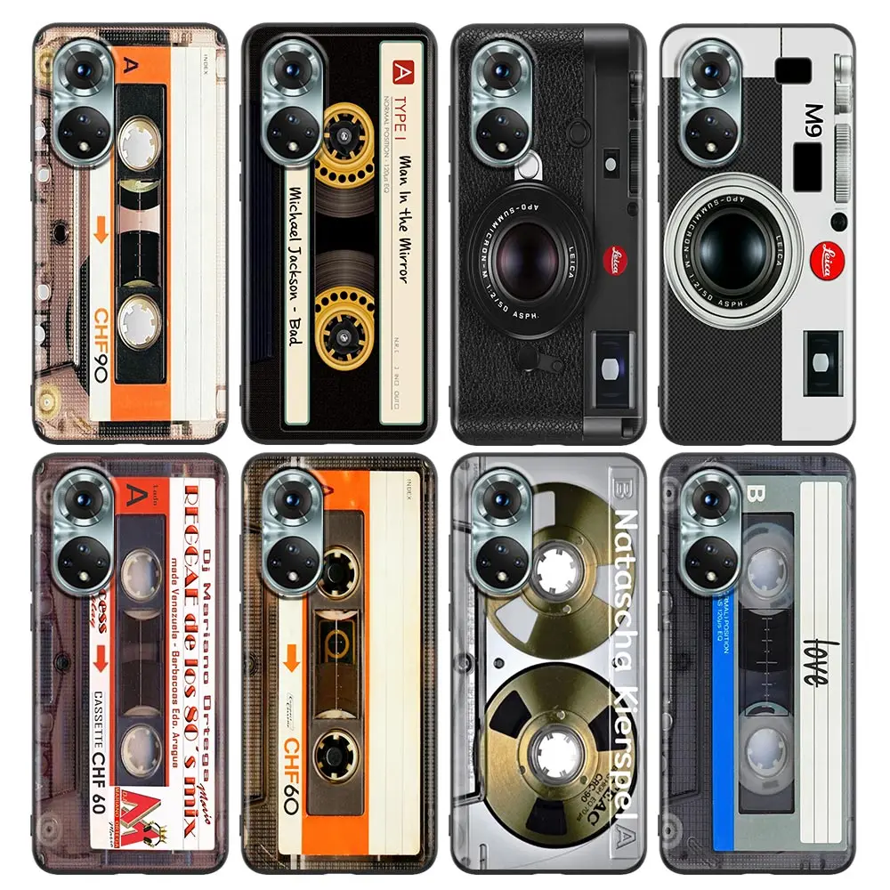 Винтажный чехол в стиле ретро для видеокамеры Honor 50 60 30 20 Lite 8X X8 9A 9C, чехол для Nova 7i 8i 9 Y60 Pro, чехол