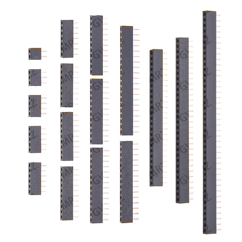 10pcs 1X 2X/2/3/4/5/6/8/10/40 PIN Single Row Straight FEMALE PIN HEADER 2.0MM 2MM Strip Connector So 1x10P 1x11P  1x12P 1x14P