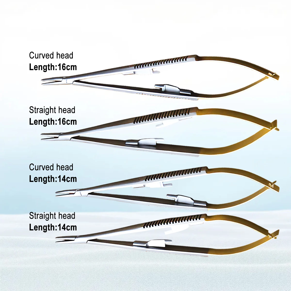 

1Pc Straight/Curved Castroviejo Needle Holders With Lock 14cm/16cm Needle Holding Forceps Tweezer Dental Forceps Microsurgery