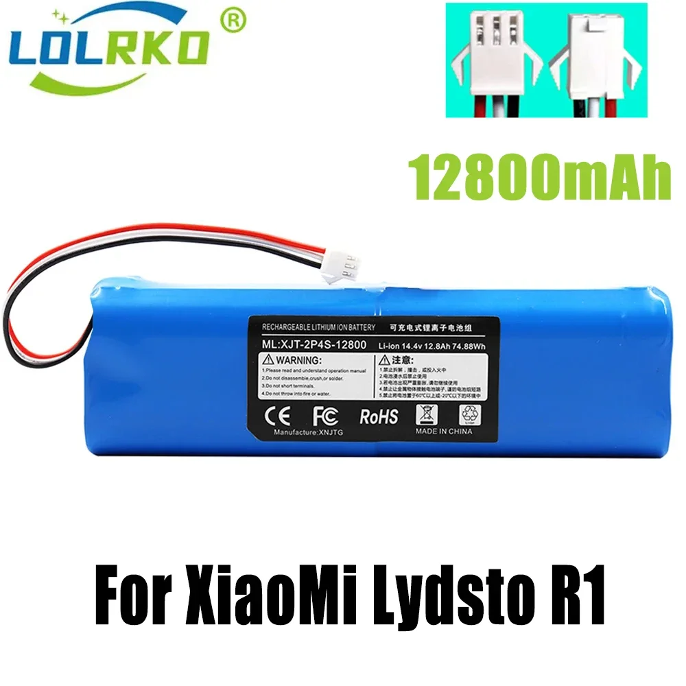 Original 12800mAh Li-ion Battery For Lydsto R1,Roidmi Eve Plus ,Proscenic M7 MAX, M7 Pro,M8 Pro,U6, Lenovo LR1 Vacuum Cleaner