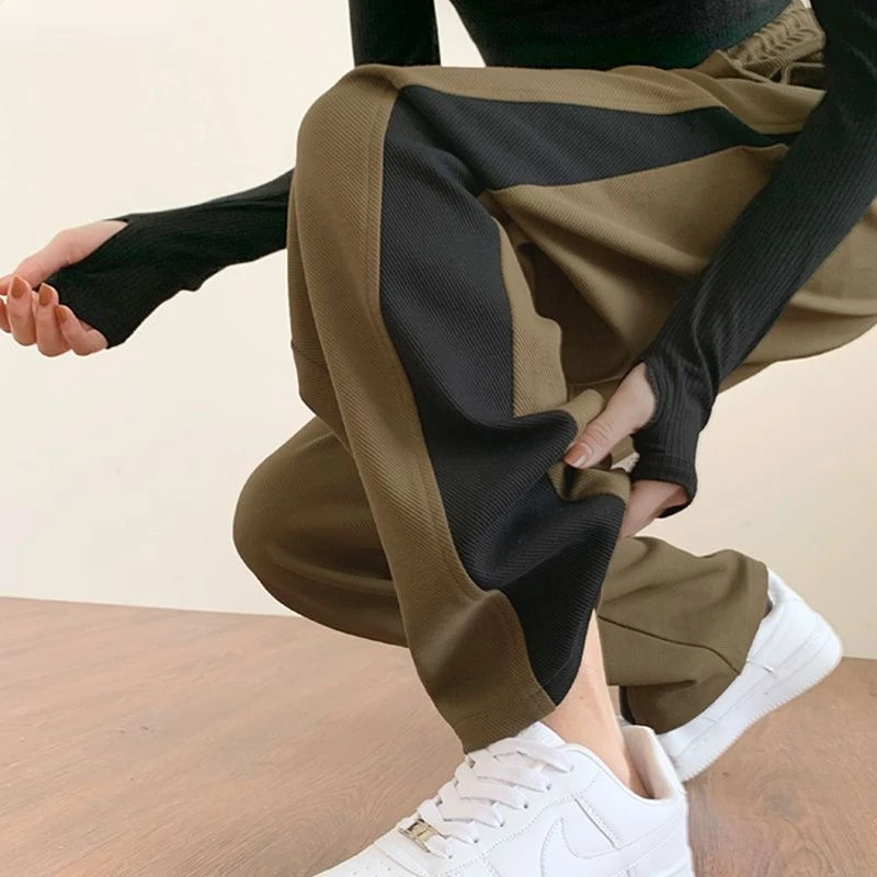 2023 Lente Zomer Wijde Pijpen Broek Mode Losse Vrouwen Broek Straight Joggingbroek Vrouwen Cargo Broek Vrouwen