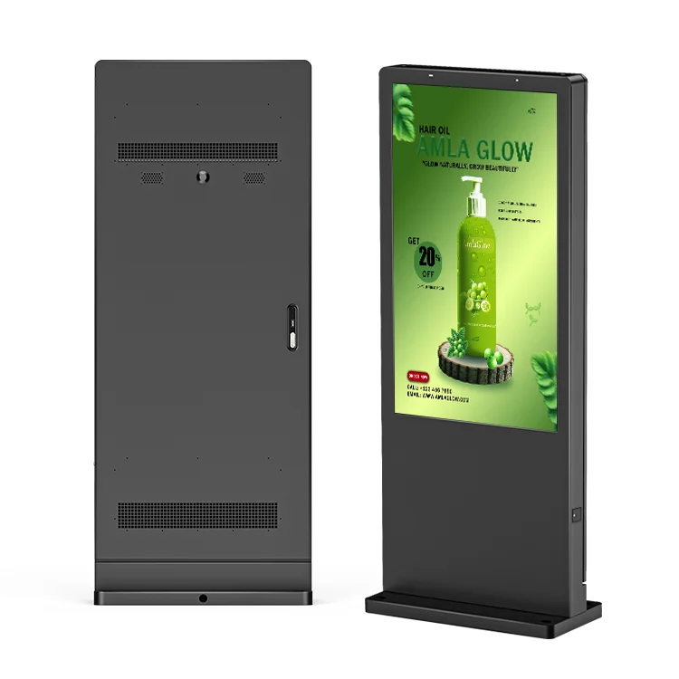 จอแสดงผลโฆษณาแบบสัมผัส Capacitive Totem สำหรับตู้บริการอัตโนมัติ จอ LCD แบบอินเทอร์แอคทีฟสำหรับใช้งานกลางแจ้ง รูปแบบตั้ง