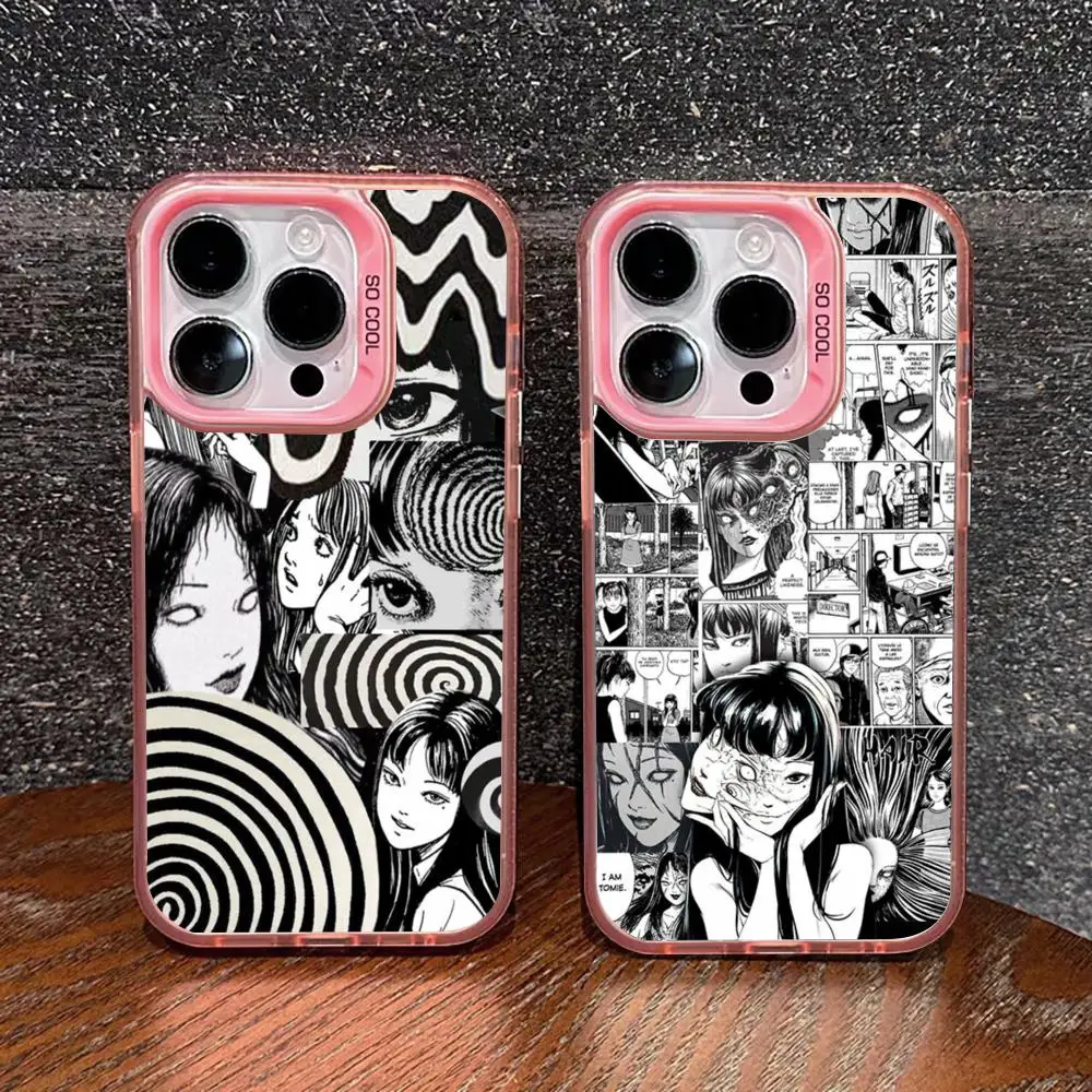 Tomie junji ito Phone Case pink IMD Colorful Phone CaseSilver Suitable for iPhone 16 15 14 13 12 11 XS Pro Max