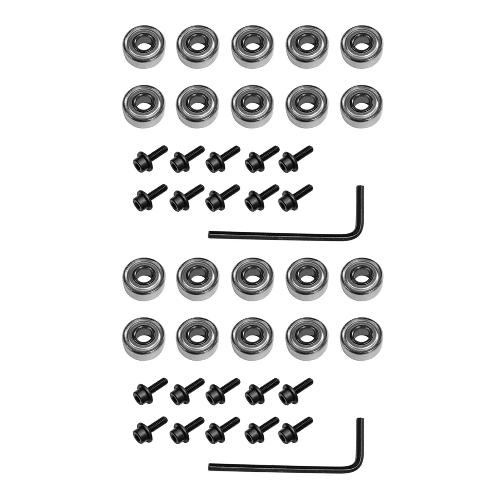 

New Shown-20Pcs Router Bits Top Mounted Ball Bearings Guide For Router Bit Bearing Repairing Replacement Accessory Kit