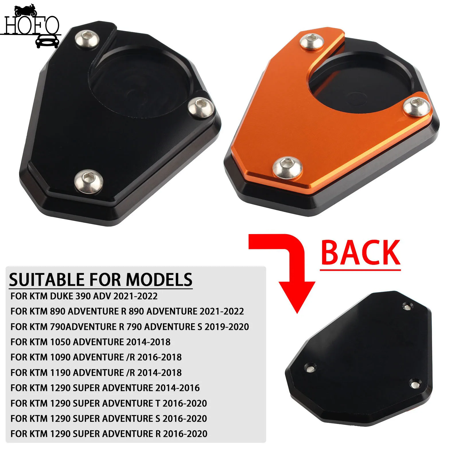 

Motorcycle Foot Side Stand Plate Kickstand Enlarger Support Extension Pad For DUKE 390 890 790 1090 1190 1290 Adventure