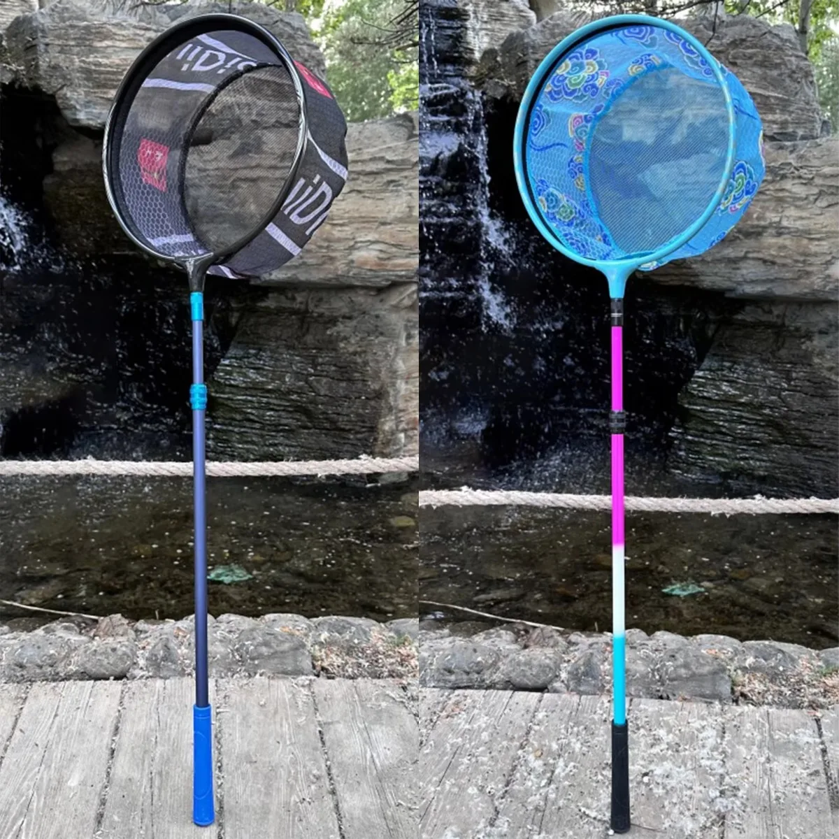 Portable Fishing Landing Net Tadpole and Fish Collection Fishing Net Outdoor Fishing Landing Net Tools for Fishing on Boat River