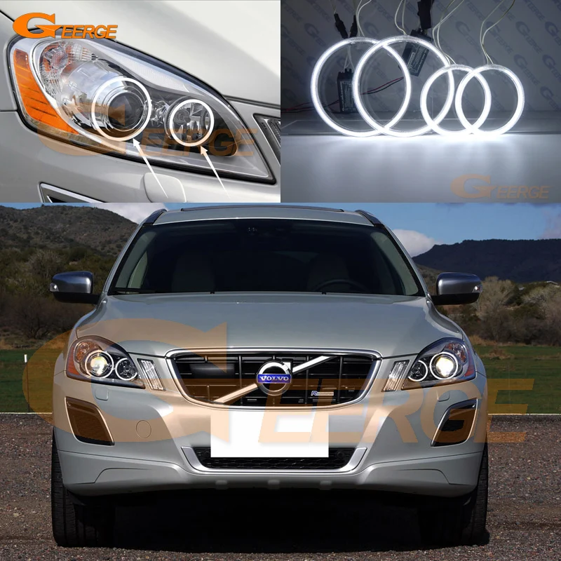 For Volvo XC60 156 Pre Facelift 2009 2010 2011 2012 2013 Xenon Headlight Excellent Ultra Bright CCFL Angel Eyes Kit Halo Rings