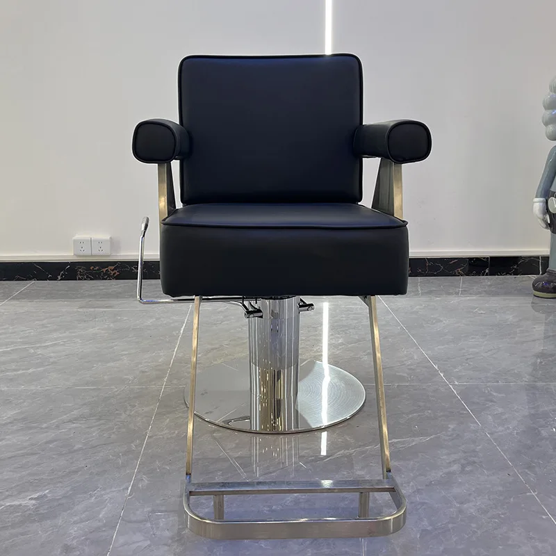 

-Оптовая продажа, профессиональные женские и мужские полностью черные парикмахерские кресла, каркас для салона, парикмахерские кресла
